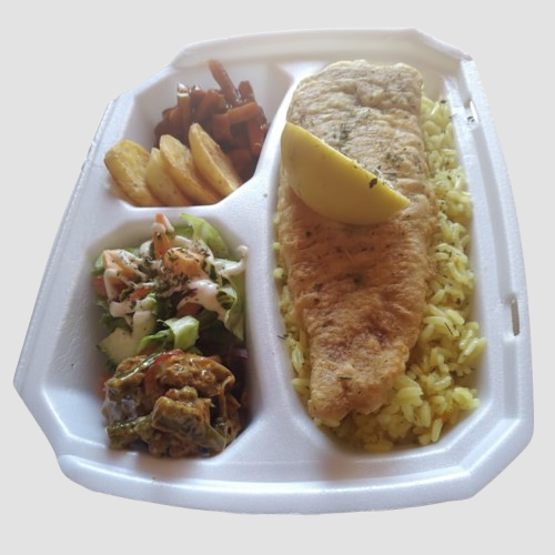 Fish (Hake) Plate with Rice