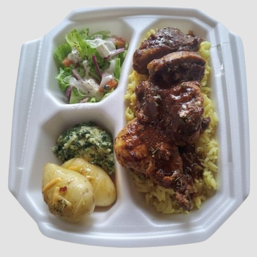 Chicken Stew Plate with Rice