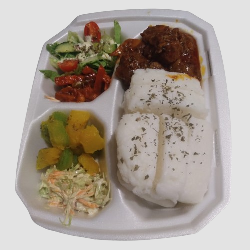 Beef Stew Plate with Pap