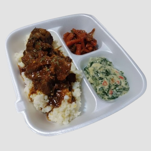 Beef Stew Plate with Samp